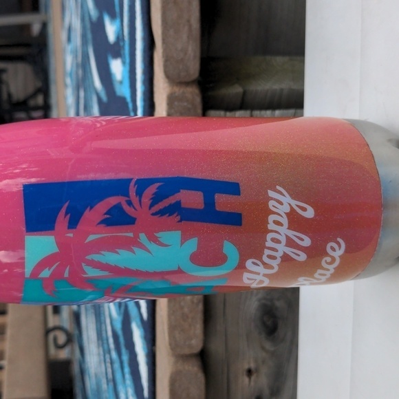 EPOXY Tropical Beach WATER BOTTLE 🏝 Handmade Epoxy Resin MY happy PLACE - Picture 6 of 11